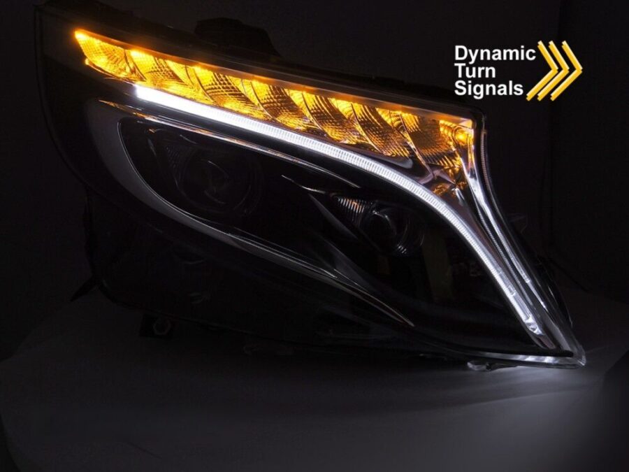 Frontlykter Mercedes V-Klasse/VIto W447 14-23 Full Led Sort – bilde 3 av 4