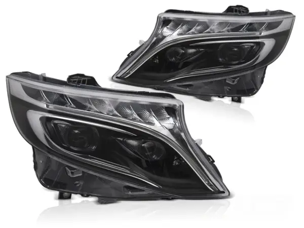 Frontlykter Mercedes V-Klasse/VIto W447 14-23 Full Led Sort – bilde 2 av 4