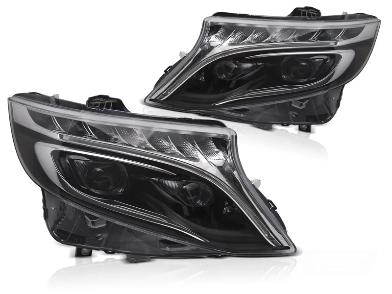 Frontlykter Mercedes V-Klasse/VIto W447 14-23 Full Led Sort - Bilde 2