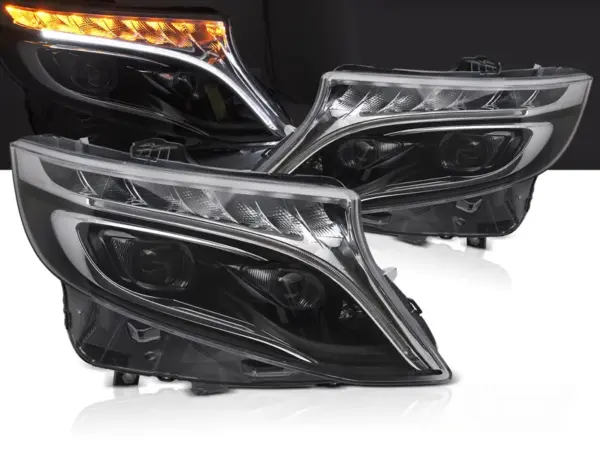 Frontlykter Mercedes V-Klasse/VIto W447 14-23 Full Led Sort – bilde 1 av 4