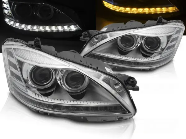 Frontlykter Mercedes W221 S-Klasse 05-09 Xenon Led – bilde 1 av 2
