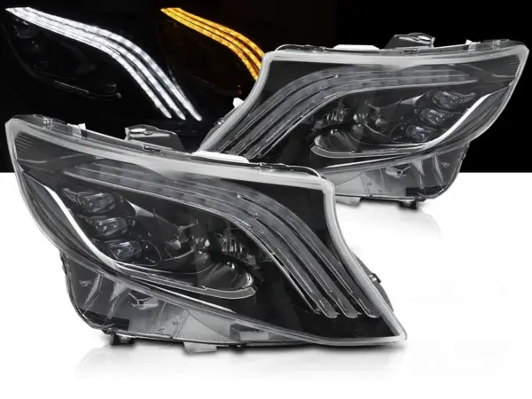 Frontlykter Mercedes V-Klasse/VIto W447 14-23 Full Led Seq Drl – bilde 1 av 2