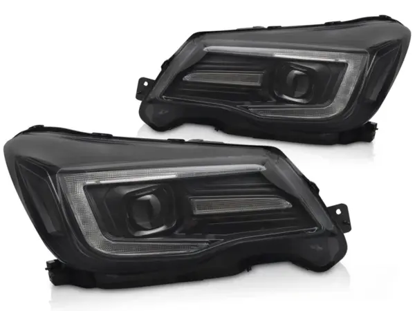 Frontlykter Subaru Forester IV 13-18 Xenon-rørlys Drl Sort – bilde 2 av 2