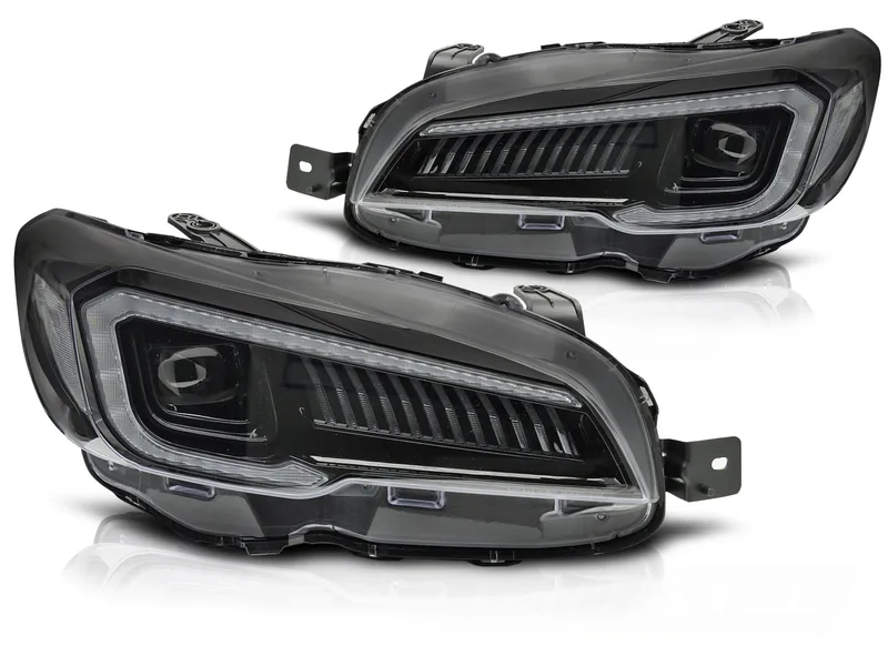 Frontlykter Subaru Wrx 14-22 Led tube Led Sort - Bilde 2