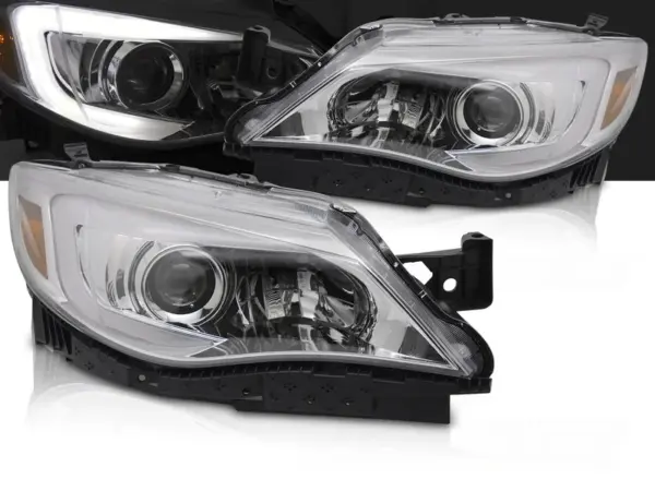 Frontlykter Subaru Wrx 08-14 Rørlys Krom – bilde 1 av 2