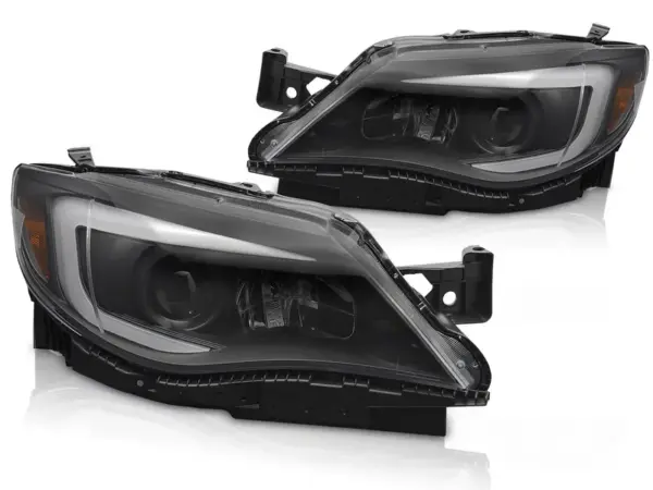 Frontlykter Subaru Wrx 08-14 Tube Light Black – bilde 2 av 2