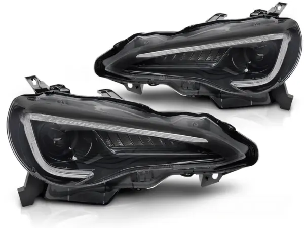 Frontlykter Toyota Gt86 12-21 Black Tube Led Drlfits – bilde 2 av 2