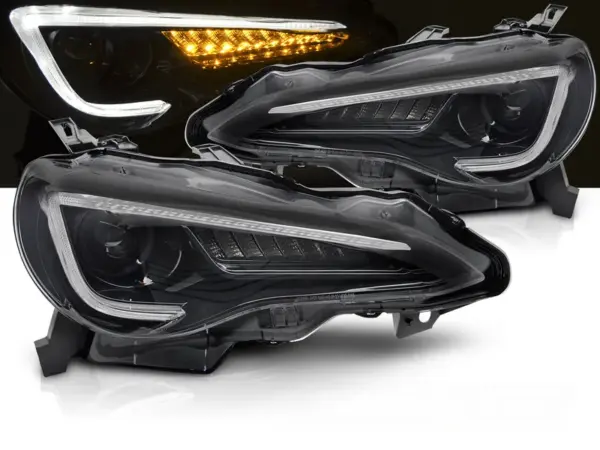 Frontlykter Toyota Gt86 12-21 Black Tube Led Drlfits – bilde 1 av 2