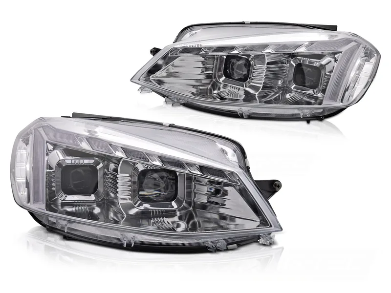 Frontlykter VW Golf 7 17-19 Full Led Light Chrome Drl Seq - Bilde 2