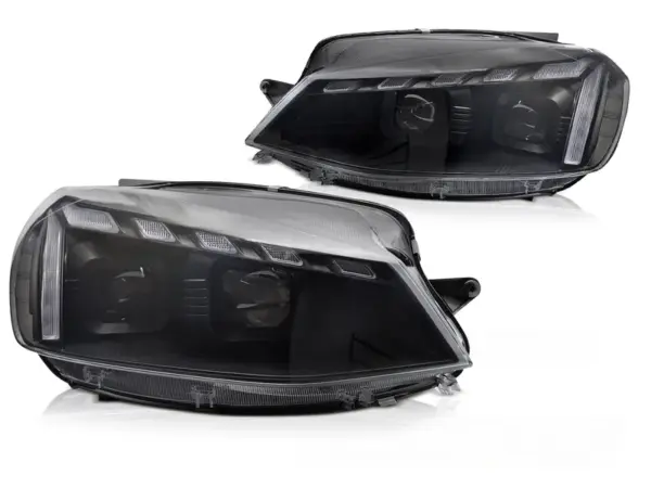Frontlykter VW Golf 7 17-19 Full LED-lys Sort Drl-Seq – bilde 2 av 2