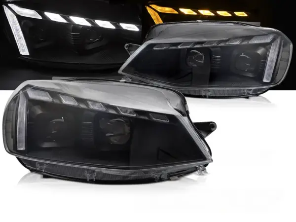 Frontlykter VW Golf 7 17-19 Full LED-lys Sort Drl-Seq – bilde 1 av 2