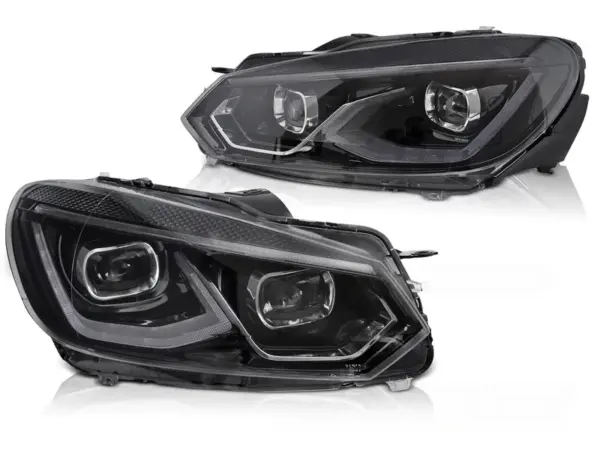 Frontlykter VW Golf 6 08-13 Full Led Sort – bilde 2 av 2