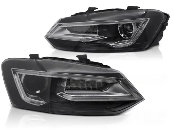Frontlykter VW Polo V 09-17 Sort Led – bilde 2 av 2