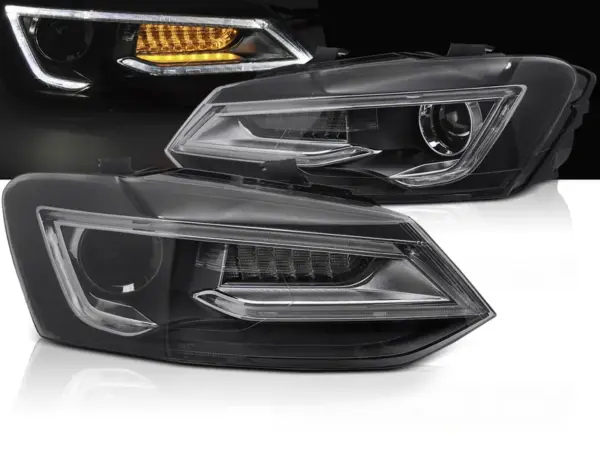 Frontlykter VW Polo V 09-17 Sort Led – bilde 1 av 2