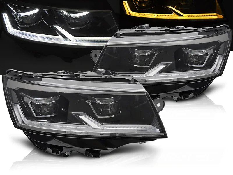 Frontlykter VW T6.1 20-24 Full LED Svart Drl Seq
