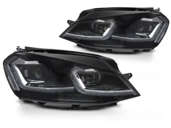Frontlykter VW Golf VII 13-17 Sølv Led Seq Drl – bilde 2 av 2