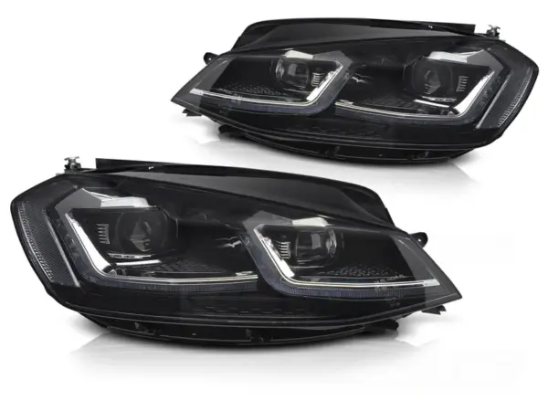 Frontlykter VW Golf VII 17-19 Sølv Led Seq Drl – bilde 2 av 2