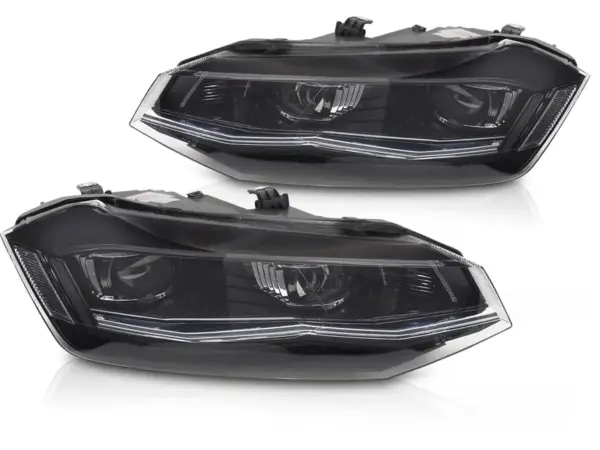 Frontlykter VW Polo VI 2G 17-21 Sølv Led Seq Drl – bilde 2 av 2