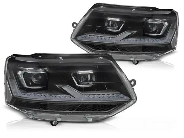 Frontlykter VW T5.1 10-15 Full Led Chrome Drl – bilde 2 av 2