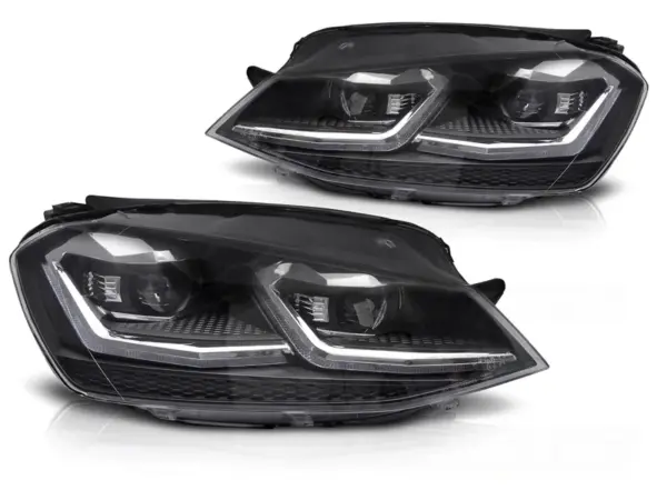 Frontlykter VW Golf VII 13-17 Led Sølv Seq Drl – bilde 2 av 2