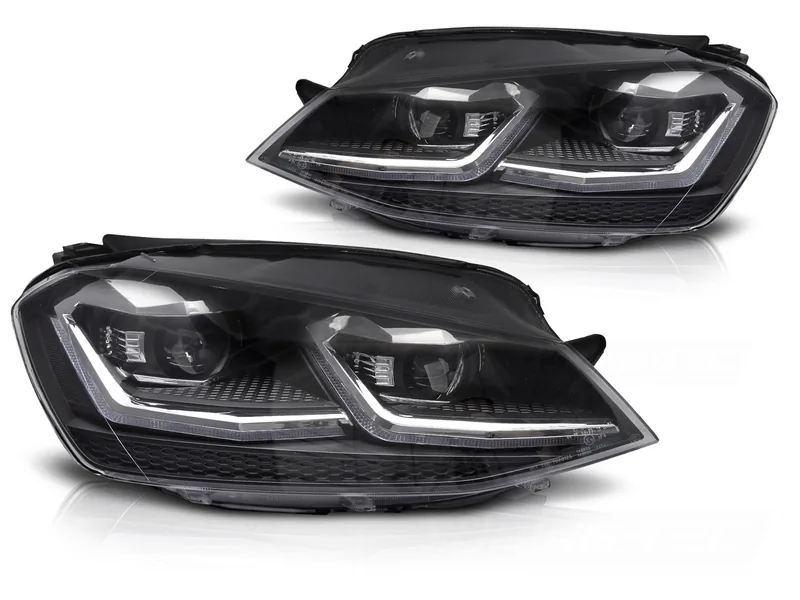Frontlykter VW Golf VII 13-17 Led Sølv Seq Drl - Bilde 2