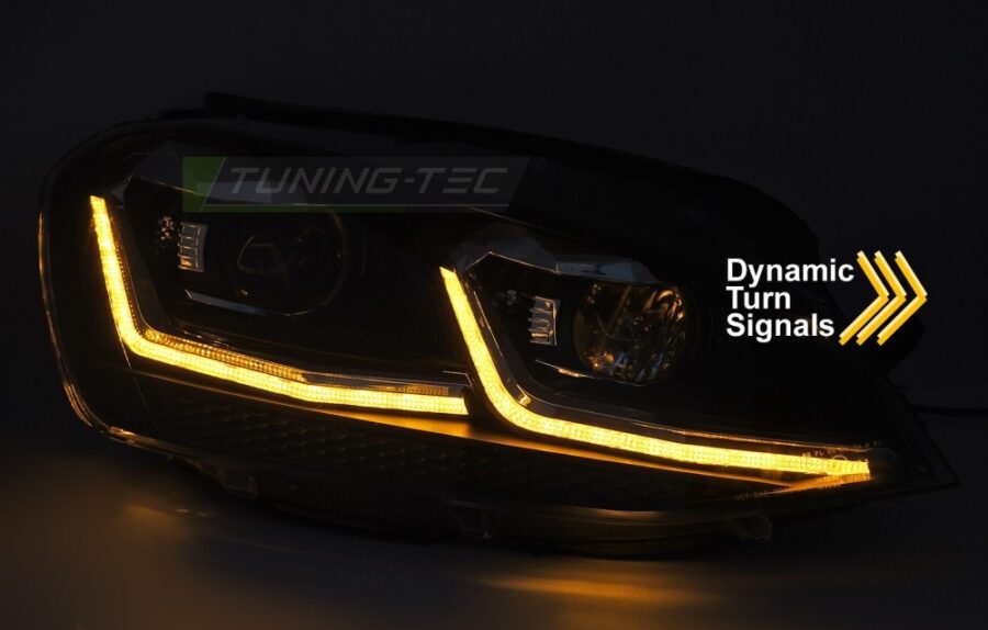Frontlykter VW Golf VII 17-19 Led Sølv Seq Drl – bilde 4 av 5