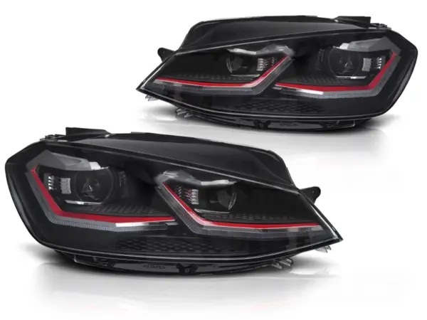 Frontlykter VW Golf VII 17-19 Led Red Led Seq Drl – bilde 2 av 2