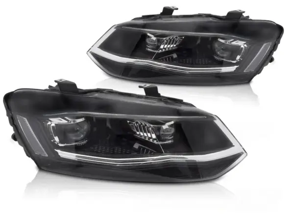 Frontlykter VW Polo 6R 09-17 Led Sølv Drl Seq – bilde 2 av 2