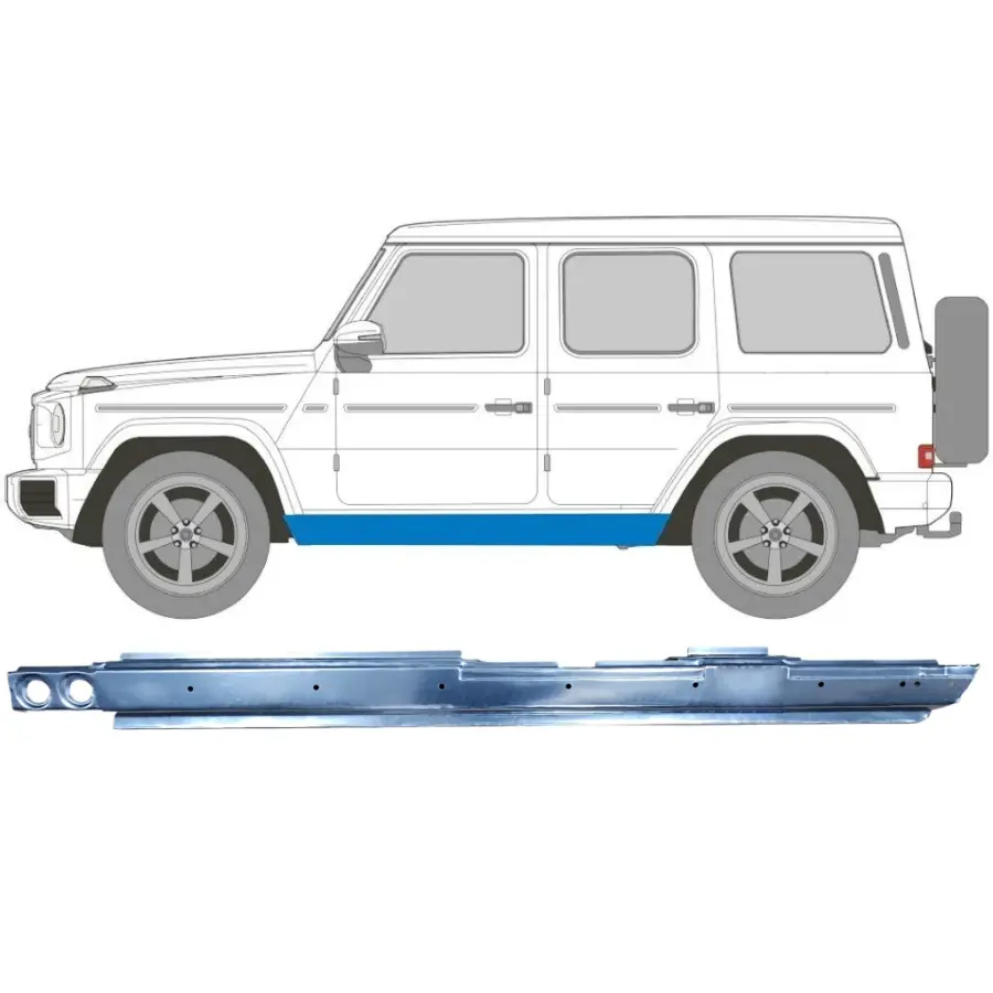 Terskel Mercedes G-Klasse W460 W461 W463 fra 1979 – Venstre – bilde 1 av 2