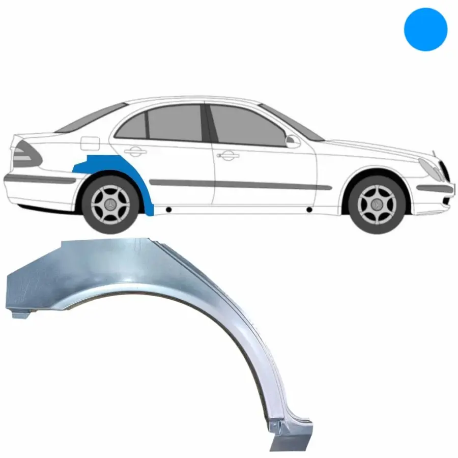 Bakskjerm Reparasjonsplate Mercedes E-Klasse W211 2002–2009 – Høyre – bilde 3 av 4