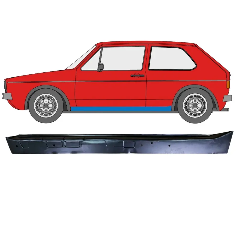 Indre Terskelplate Volkswagen Golf 1 1974–1985 – Venstre – bilde 1 av 2