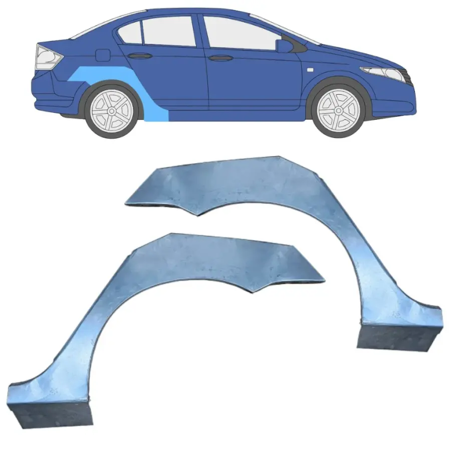 Bakskjerm Reparasjonsplater Honda City 2008–2013 – Venstre + Høyre Sett – bilde 1 av 2