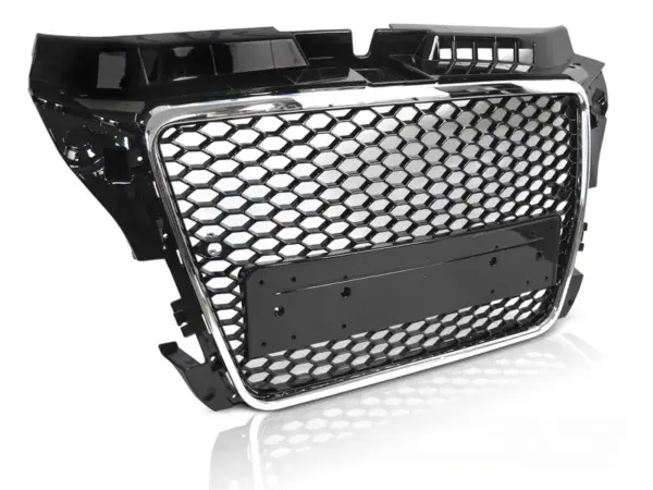 Grill Audi A3 8P 08-12 Sport PDC Svart/Krom