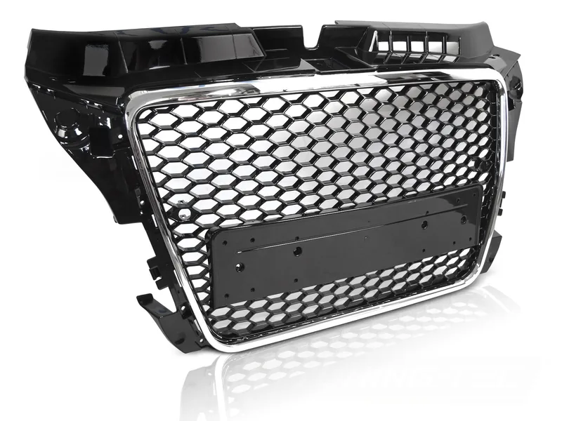 Grill Audi A3 8P 08-12 Sport PDC Svart/Krom