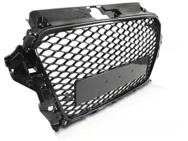 Grill Audi A3 8V 12-16 Sport Style PDC Blank Svart