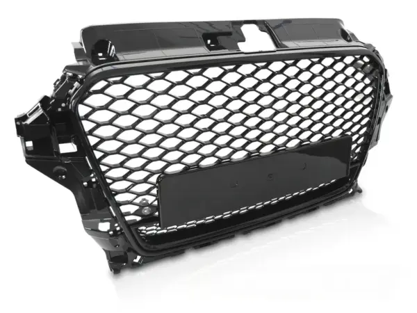 Grill Audi A3 8V 12-16 Sport Style PDC Blank Svart