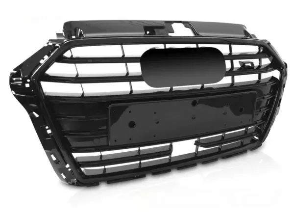 Grill Audi A3 8V 17-20 Sport PDC Blank Svart