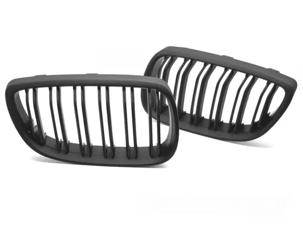 Grill BMW E92/E93 06-10 M-Package Sport Double Bar Matt Svart