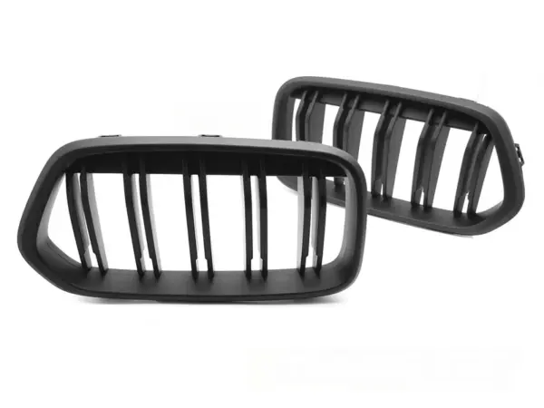 Grill BMW X2 F39 18-23 Sport Double Bar Matt Svart