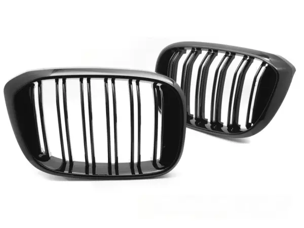 Grill BMW X3 G01 17-21/X4 G02 18-21 Sport Double Bar Blank Svart