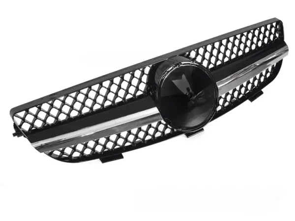 Grill Mercedes CLK W209 03-10 Sport Blank Svart/Krom
