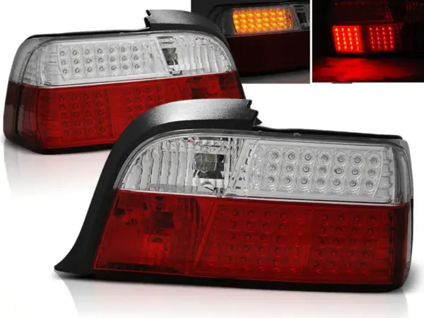 Baklykter BMW E36 12.90-08.99 Coupé Coupé/Cabrio LED Rød/Hvit – bilde 1 av 2