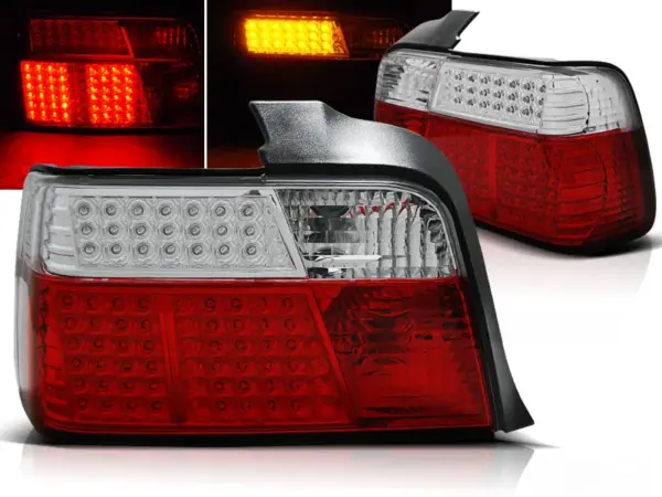 Baklykter BMW E36 12.90-08.99 Sedan LED Rød/Hvit – bilde 1 av 2