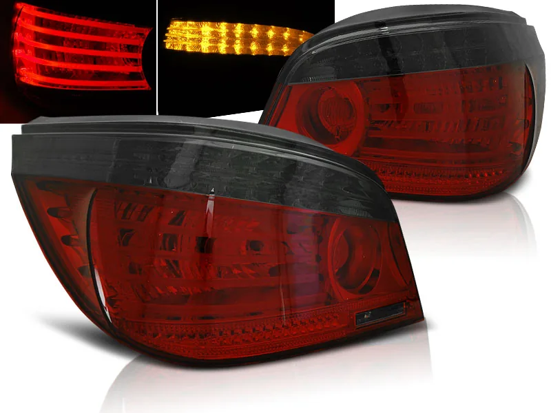Baklykter BMW E60 07.03-07 Sedan LED Rød/Røykfarget