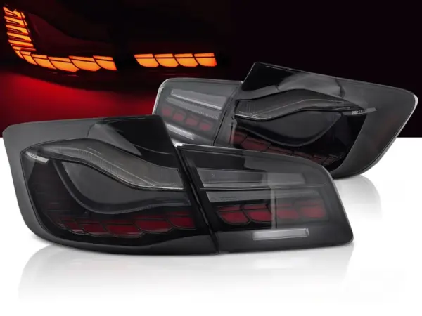 Baklykter BMW F10 10-16 LED SEQ Røykfarget – bilde 1 av 2