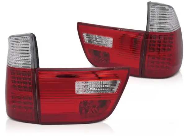 Baklykter BMW X5 E53 09.99-10.03 LED Rød/Hvit – bilde 2 av 2