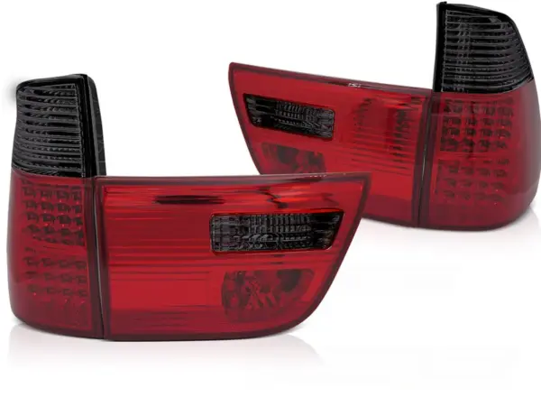 Baklykter BMW X5 E53 09.99-10.03 LED Rød/Røykfarget – bilde 2 av 2