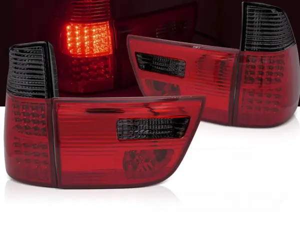 Baklykter BMW X5 E53 09.99-10.03 LED Rød/Røykfarget – bilde 1 av 2