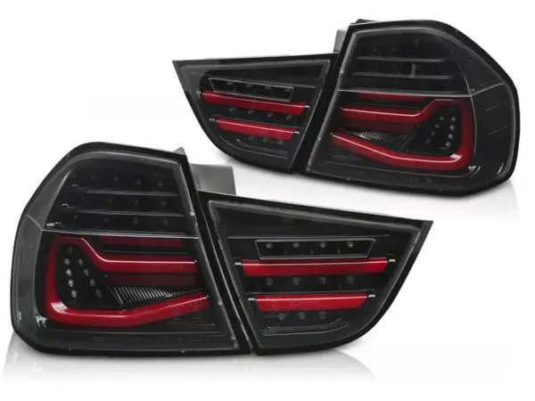 Baklykter BMW E90 09-11 LED Bar SEQ Svart – bilde 2 av 2
