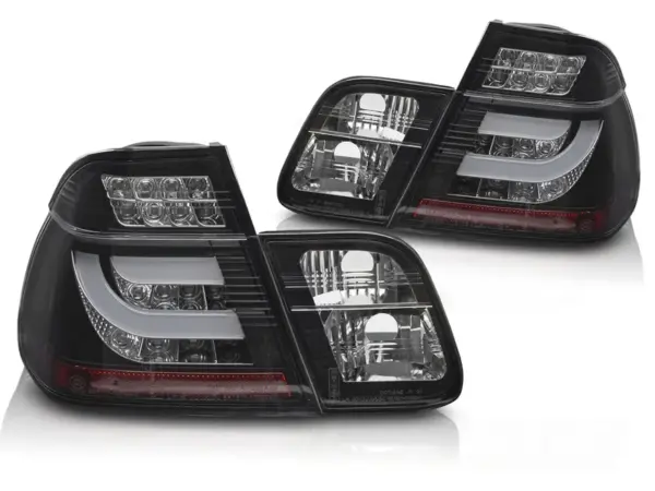 Baklykter BMW E46 98-01 Sedan LED Bar Svart – bilde 2 av 2